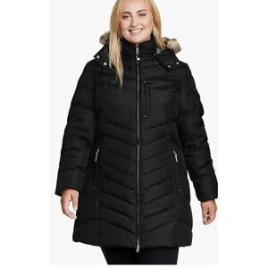 Eddie Bauer Women's Sun Valley Down Parka Jacket Detachable Faux Fur Hood